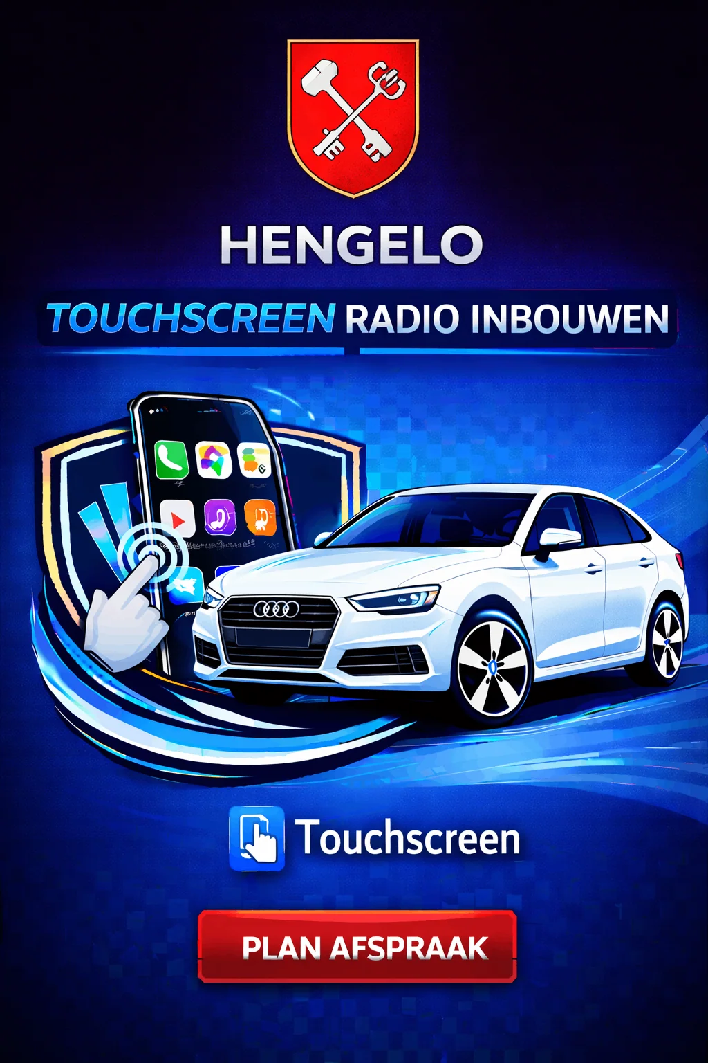 Carplay Twente vestiging in Hengelo met moderne auto's voor de deur
