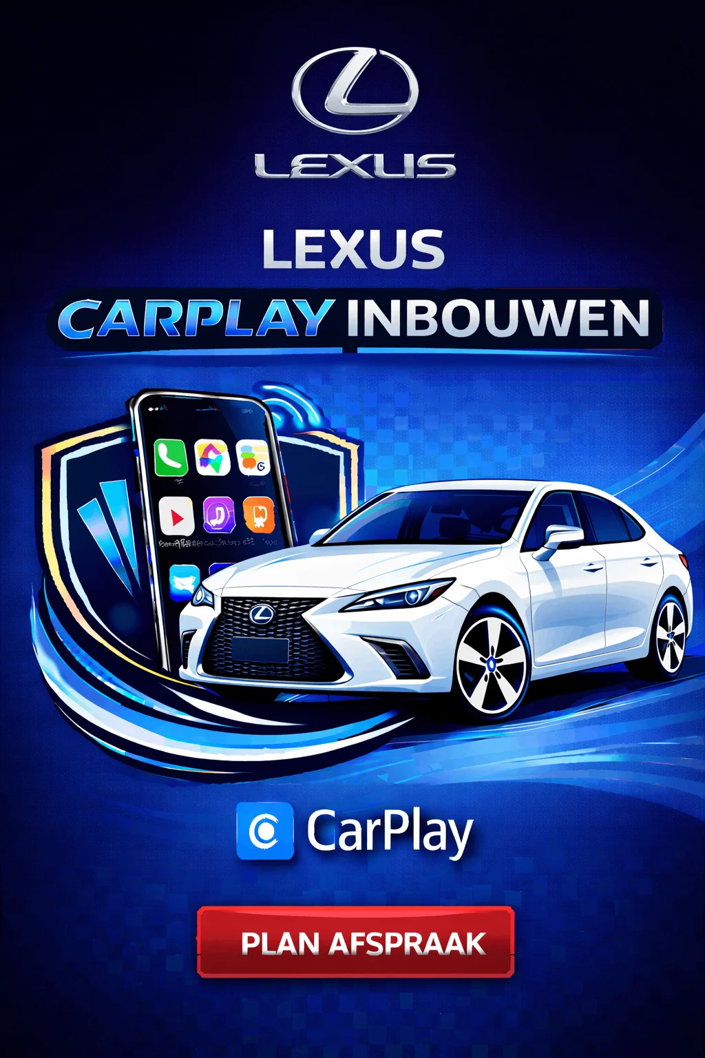 Lexus IS interieur met modern breedbeeld navigatiesysteem