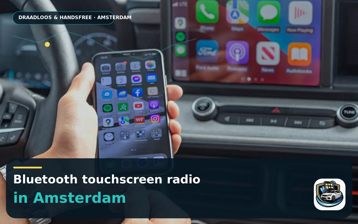 Stadsauto bijwerken met CarPlay inbouwen in Amsterdam — Bluetooth touchscreen radio en handsfree bediening