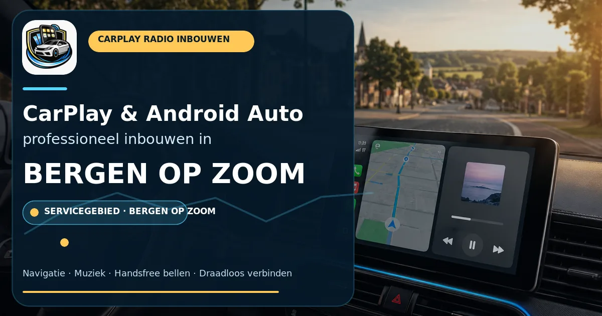 CarPlay scherm laten inbouwen Bergen op Zoom — CarPlay- en Android Auto-radio in een auto-interieur