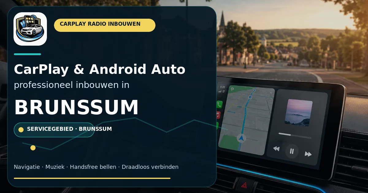 Apple CarPlay en Android Auto inbouwen Brunssum — CarPlay- en Android Auto-radio in een auto-interieur