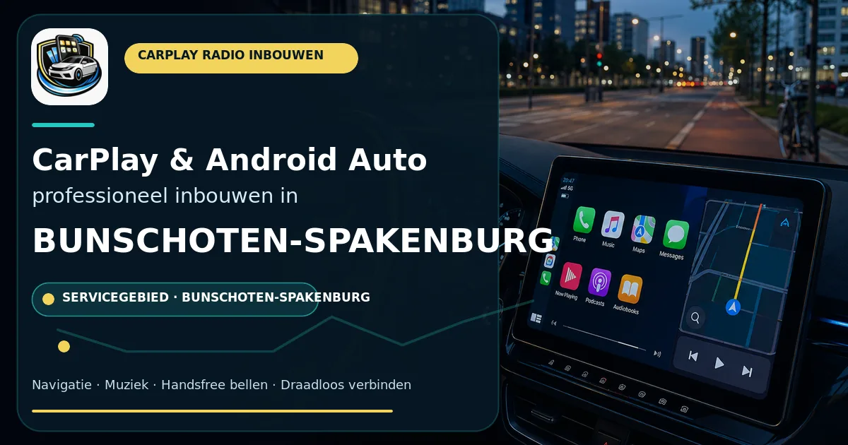 Een groter HD-scherm na CarPlay inbouwen Bunschoten-Spakenburg — CarPlay- en Android Auto-radio in een auto-interieur