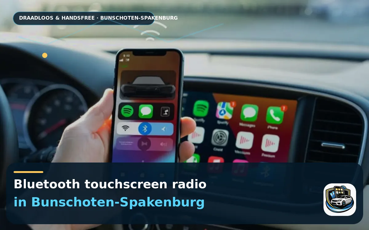 Een groter HD-scherm na CarPlay inbouwen Bunschoten-Spakenburg — Bluetooth touchscreen radio en handsfree bediening