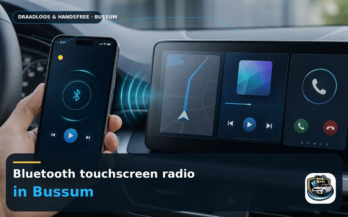 Forenzen vanuit het Gooi: CarPlay inbouwen in Bussum — Bluetooth touchscreen radio en handsfree bediening