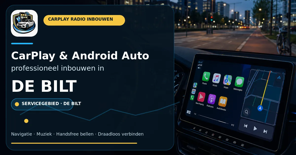 CarPlay inbouwen De Bilt: de tweede gezinsauto ook bij de tijd — CarPlay- en Android Auto-radio in een auto-interieur