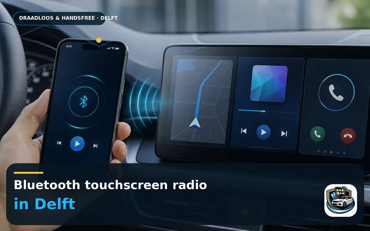 CarPlay en Android Auto inbouwen Delft — Bluetooth touchscreen radio en handsfree bediening
