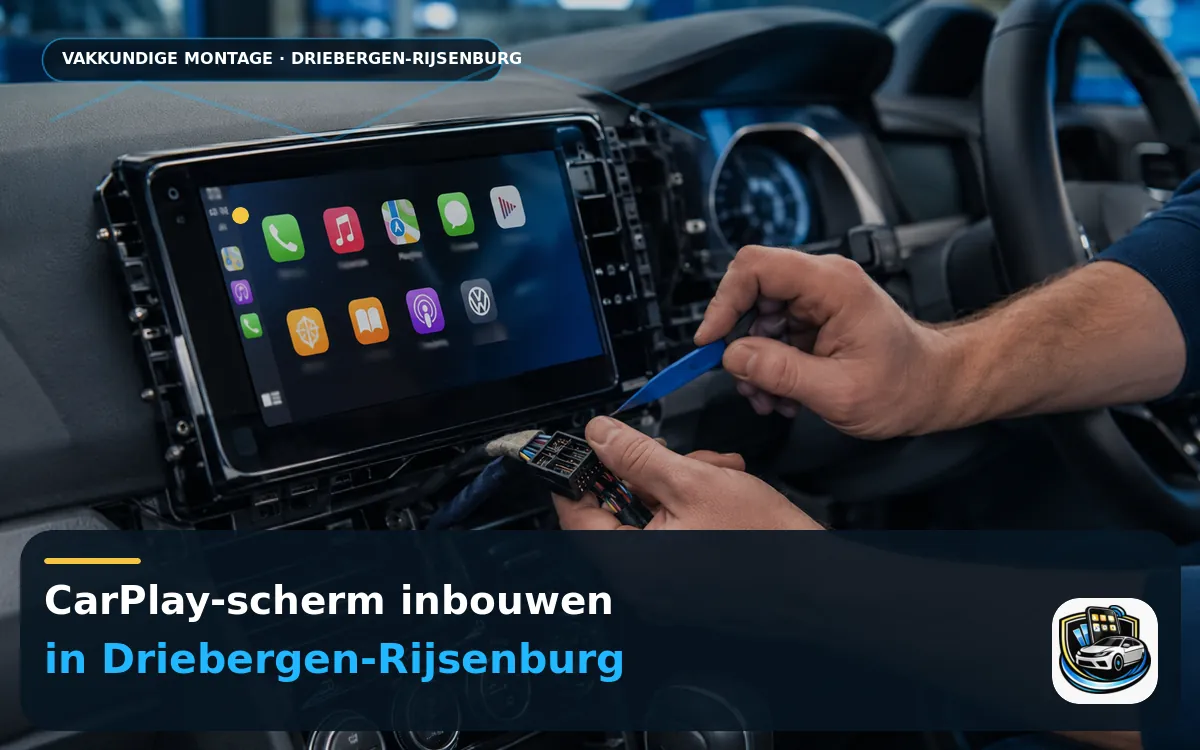 Budgetvriendelijk: CarPlay inbouwen in Driebergen-Rijsenburg — CarPlay-scherm en smartphone tijdens gebruik
