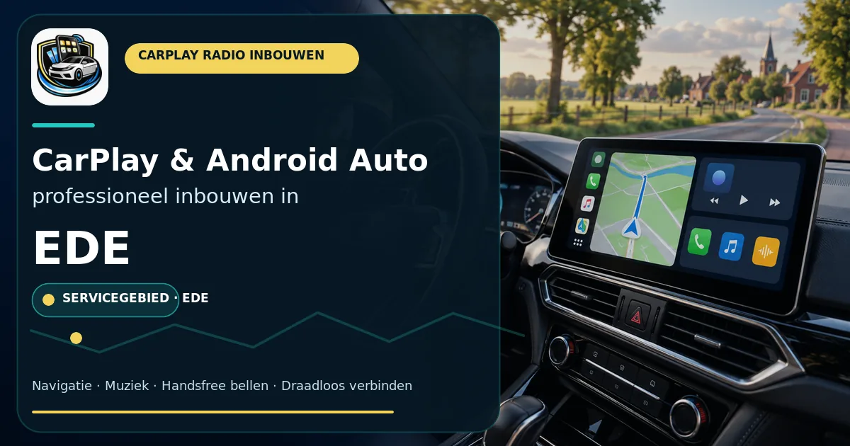 Makkelijker parkeren in de stad: CarPlay inbouwen in Ede — CarPlay- en Android Auto-radio in een auto-interieur