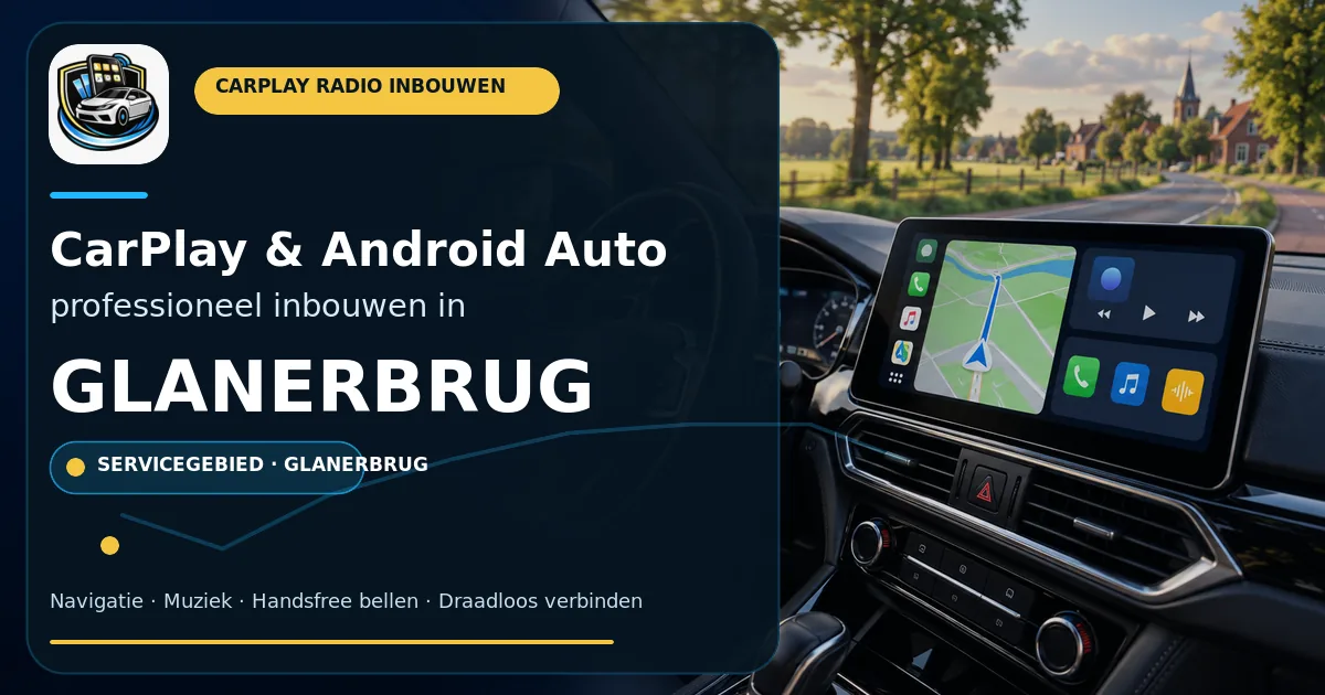 CarPlay inbouwen Glanerbrug — CarPlay- en Android Auto-radio in een auto-interieur