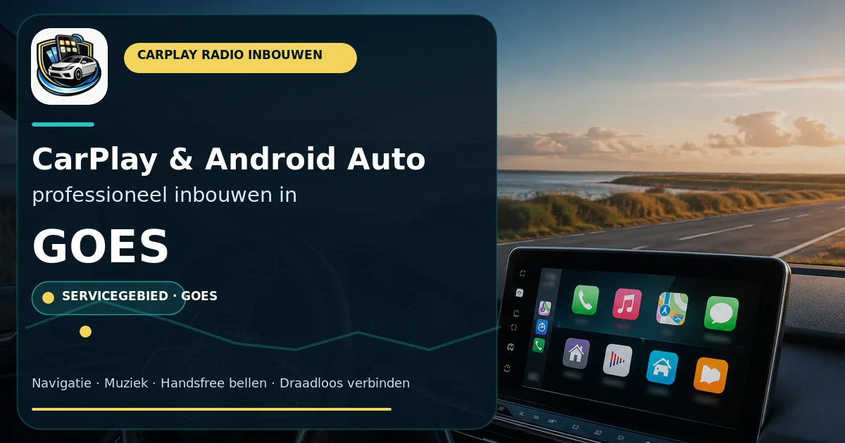 CarPlay scherm laten inbouwen Goes — CarPlay- en Android Auto-radio in een auto-interieur