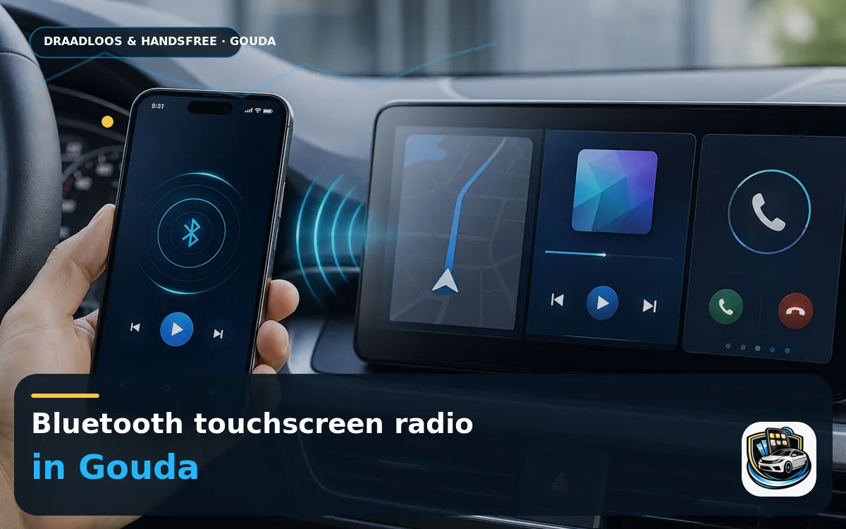 Slimmer door de stad en de file: CarPlay inbouwen in Gouda — Bluetooth touchscreen radio en handsfree bediening