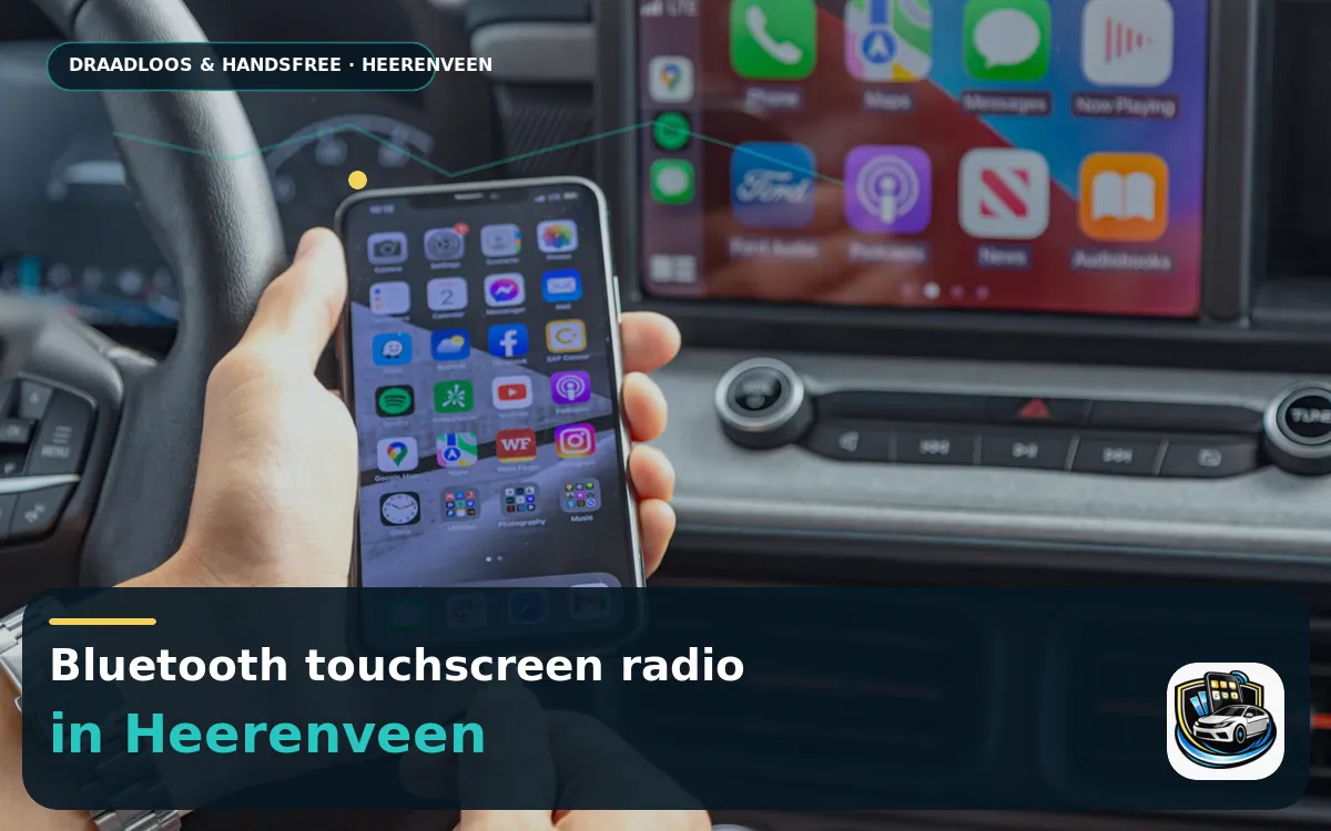 CarPlay scherm laten inbouwen Heerenveen — Bluetooth touchscreen radio en handsfree bediening