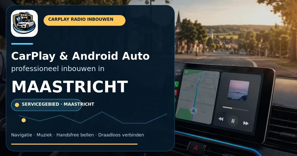 CarPlay en Android Auto inbouwen Maastricht — CarPlay- en Android Auto-radio in een auto-interieur