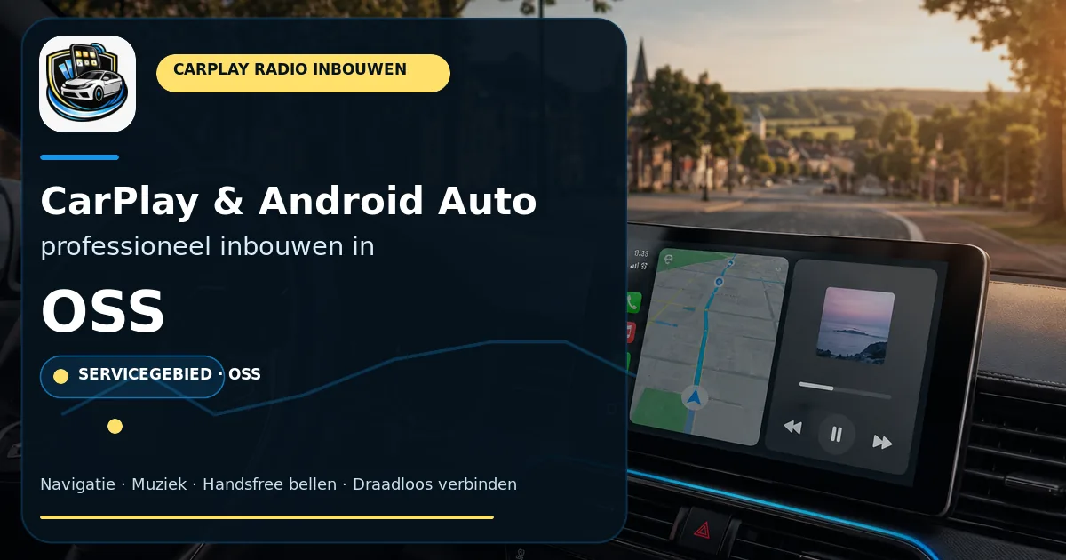Meer comfort in de stad met CarPlay inbouwen in Oss — CarPlay- en Android Auto-radio in een auto-interieur