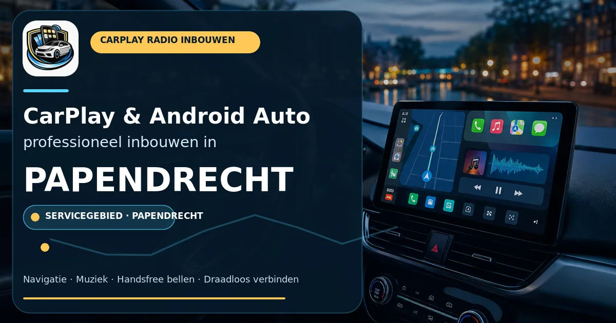 Handsfree door de spits: CarPlay inbouwen in Papendrecht — CarPlay- en Android Auto-radio in een auto-interieur