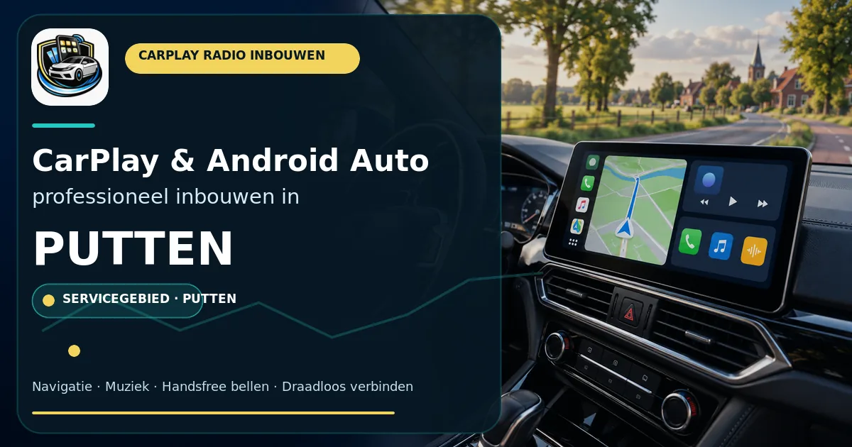 Met de caravan op pad? CarPlay inbouwen in Putten — CarPlay- en Android Auto-radio in een auto-interieur