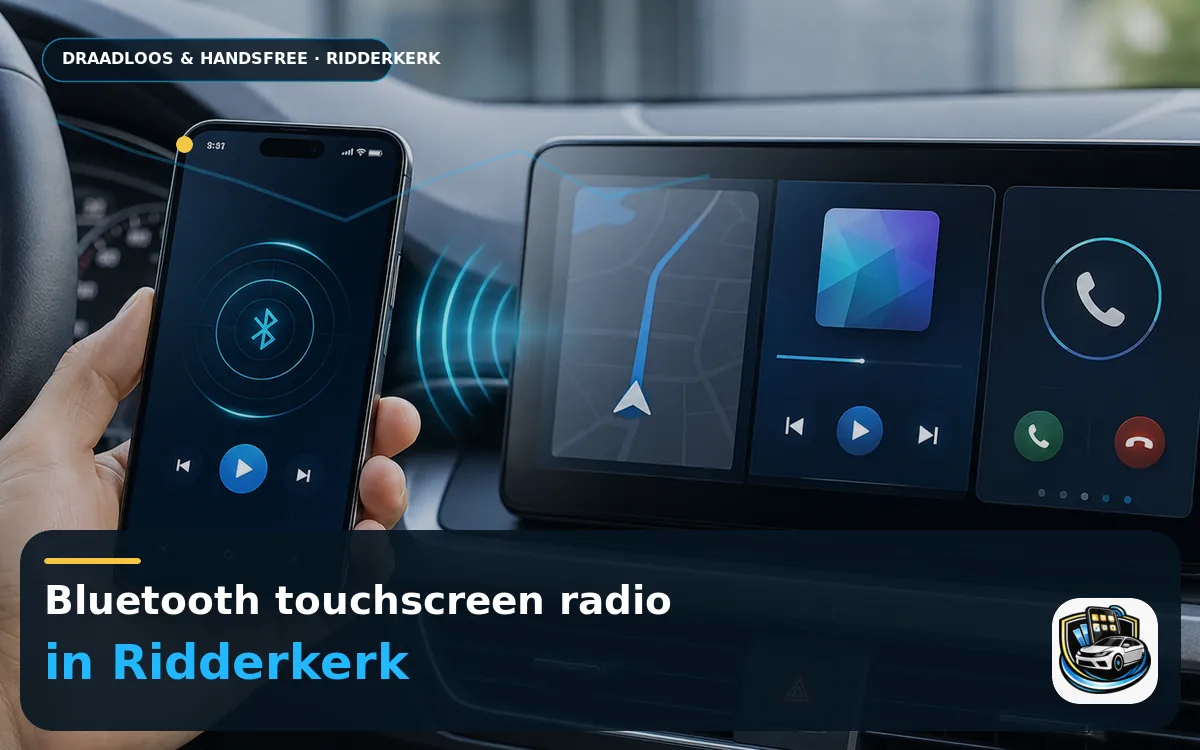 CarPlay inbouwen in Ridderkerk voor wie dagelijks de A15 neemt — Bluetooth touchscreen radio en handsfree bediening