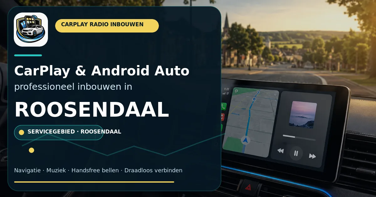 CarPlay en Android Auto inbouwen Roosendaal — CarPlay- en Android Auto-radio in een auto-interieur