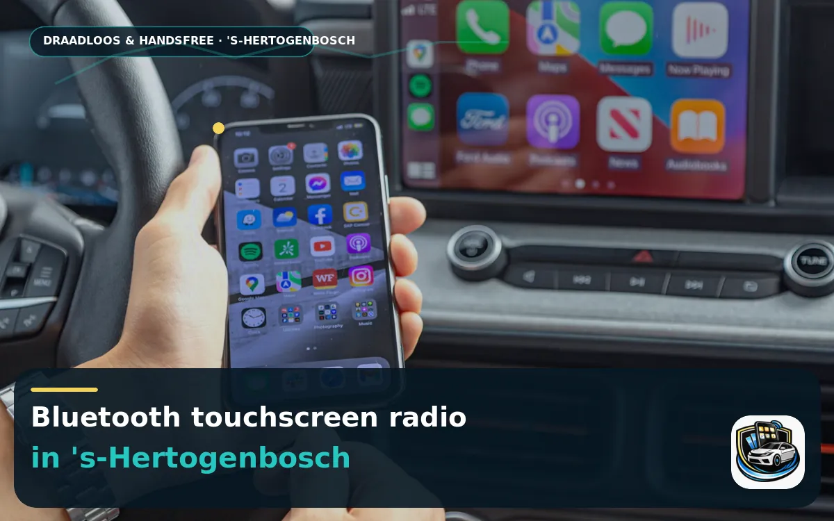 CarPlay inbouwen in 's-Hertogenbosch: rustiger door het stadsverkeer — Bluetooth touchscreen radio en handsfree bediening