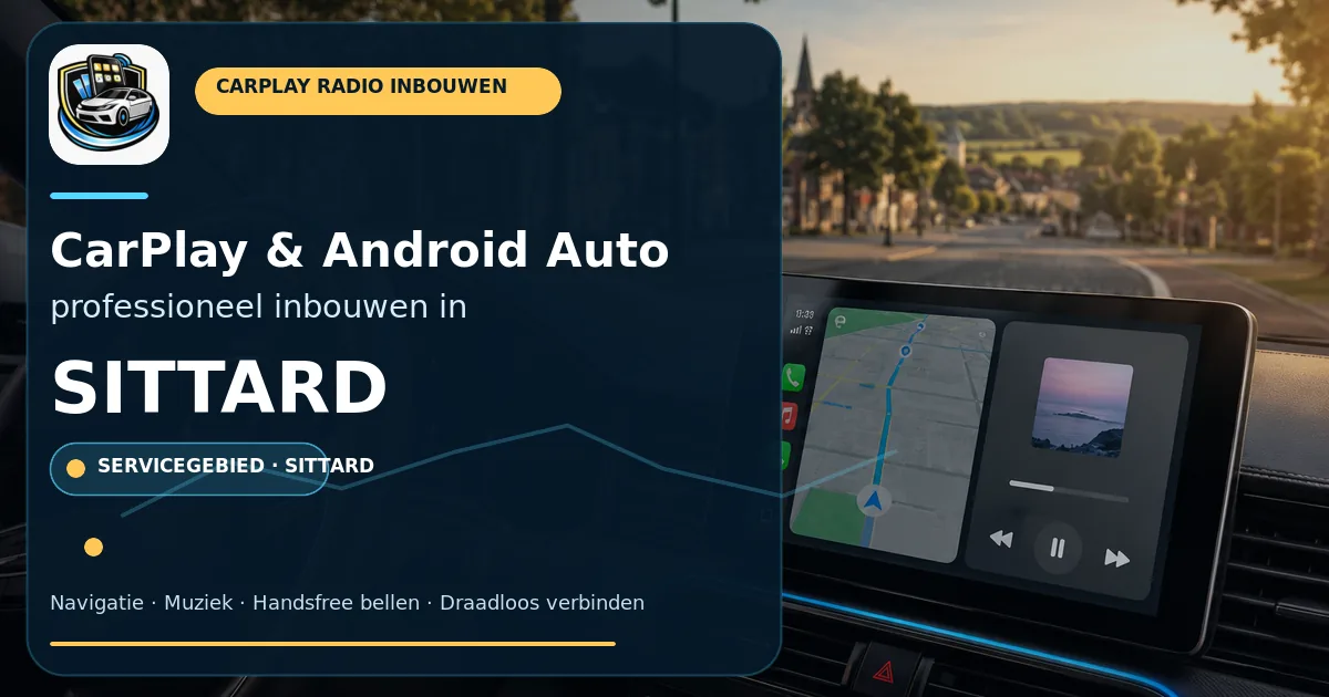 Touchscreen met CarPlay inbouwen Sittard — CarPlay- en Android Auto-radio in een auto-interieur