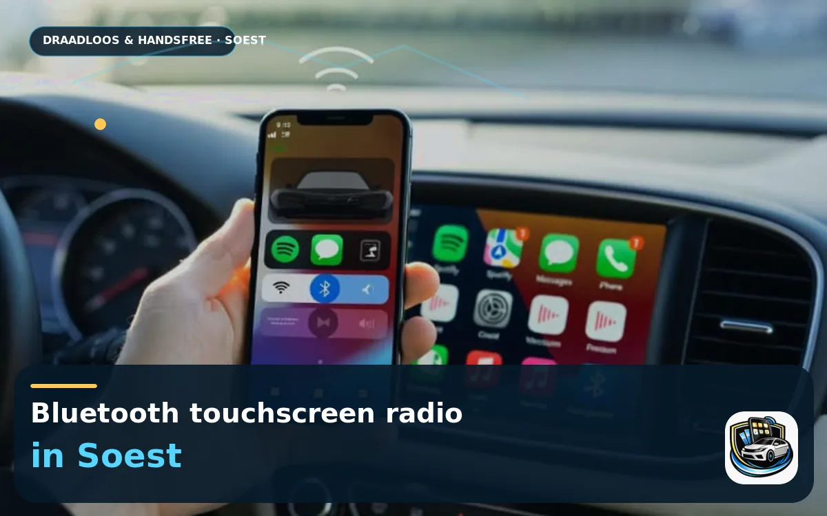 Een rustige gezinsauto: CarPlay inbouwen in Soest — Bluetooth touchscreen radio en handsfree bediening
