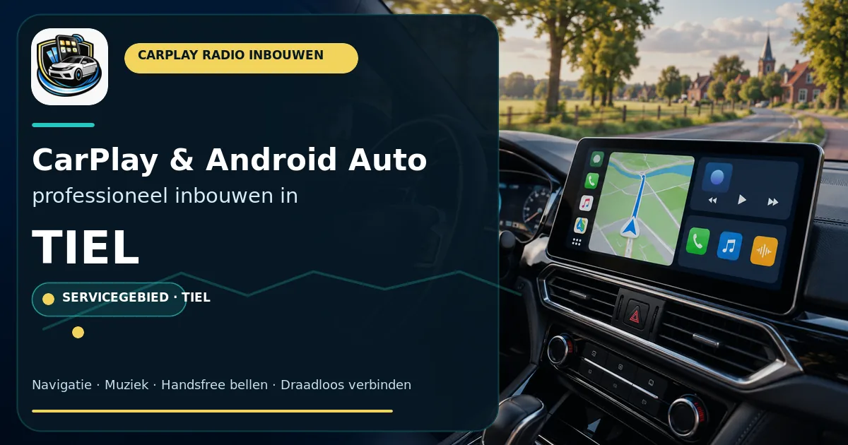 Stad aan de Waal, auto van nu: CarPlay inbouwen in Tiel — CarPlay- en Android Auto-radio in een auto-interieur