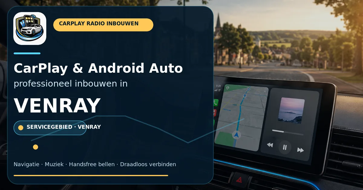 Apple CarPlay en Android Auto inbouwen Venray — CarPlay- en Android Auto-radio in een auto-interieur