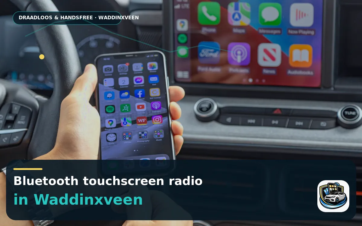 Rustiger door de spits met CarPlay inbouwen in Waddinxveen — Bluetooth touchscreen radio en handsfree bediening