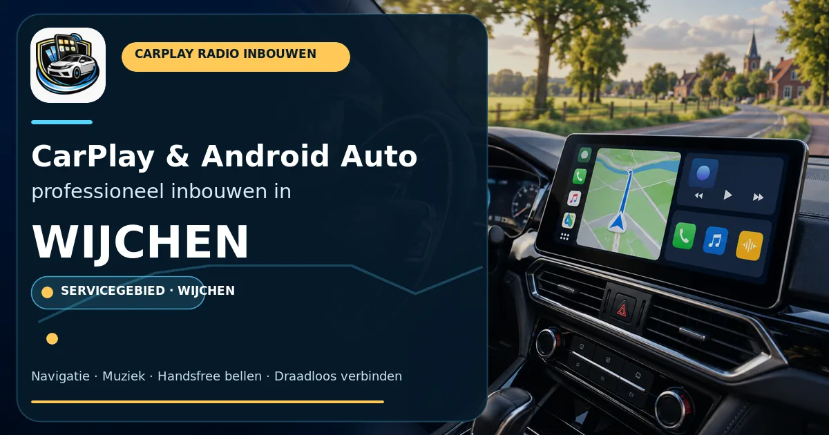 Touchscreen met CarPlay inbouwen Wijchen — CarPlay- en Android Auto-radio in een auto-interieur