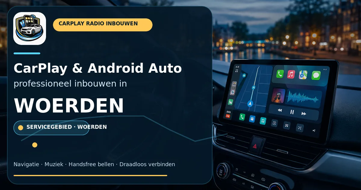 CarPlay inbouwen in Woerden met uw eigen of een nieuw systeem — CarPlay- en Android Auto-radio in een auto-interieur
