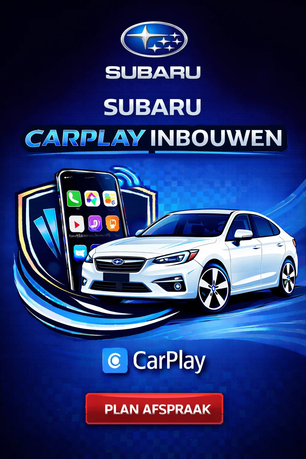 Subaru Outback in avontuurlijk landschap met modern dashboard
